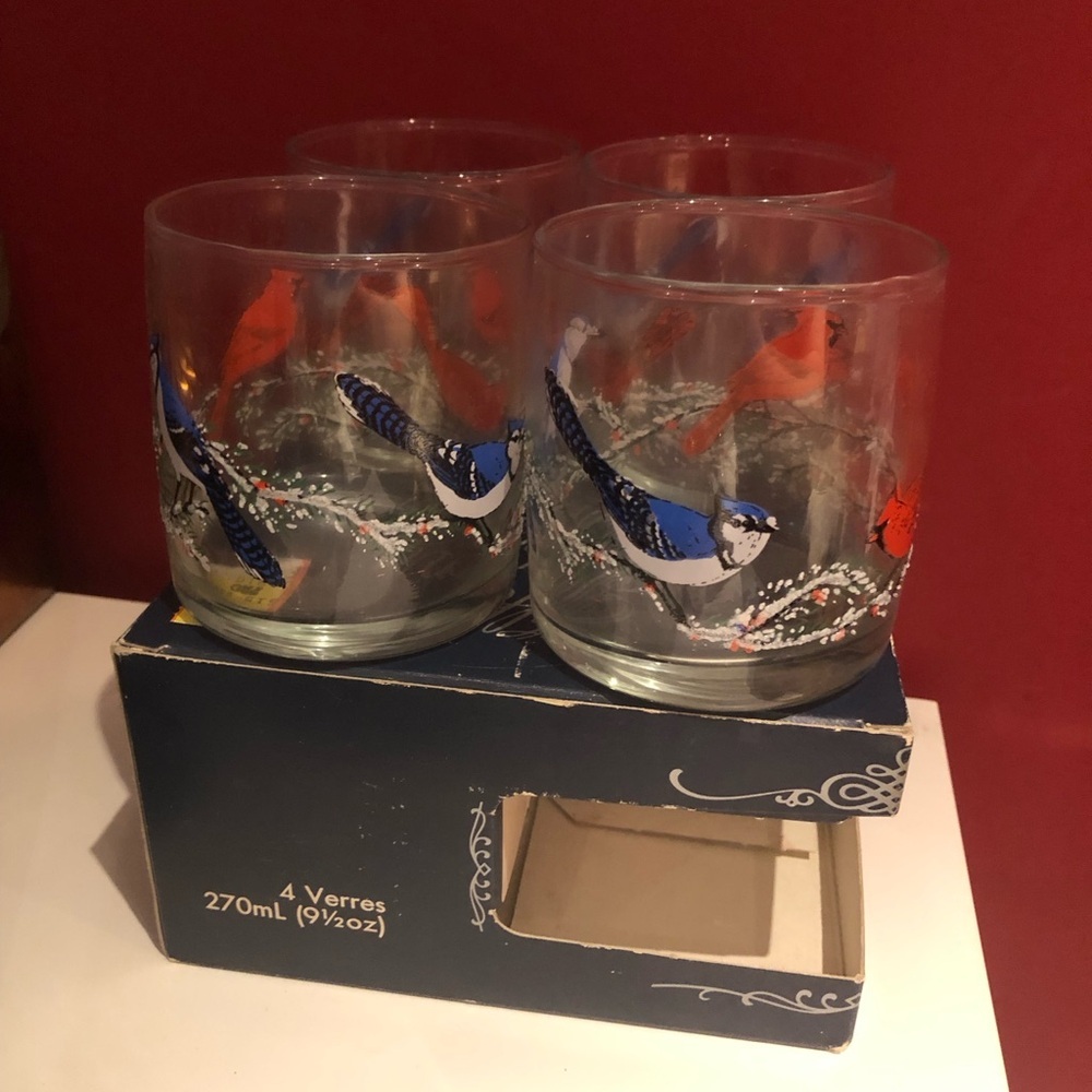 Libbey St. Clair vintage set of 4 glasses